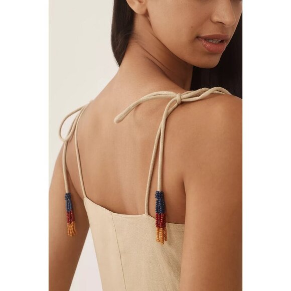 Farm Rio x Anthropologie Embroidered Linen Blend Dress XXS - Picture 4 of 4